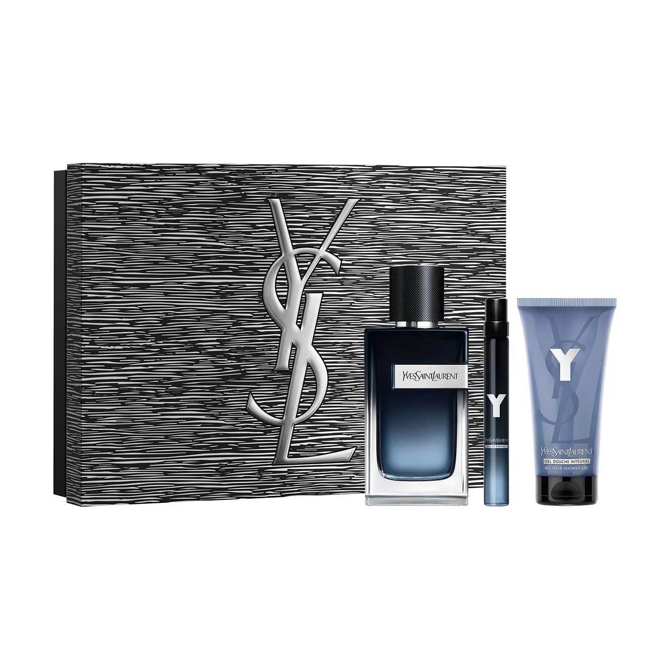 Парфумований набір Yves Saint Laurent Y Set чоловічий (парфумована вода, 100 мл + гель для душу, 50 мл + парфумована вода, 10 мл)